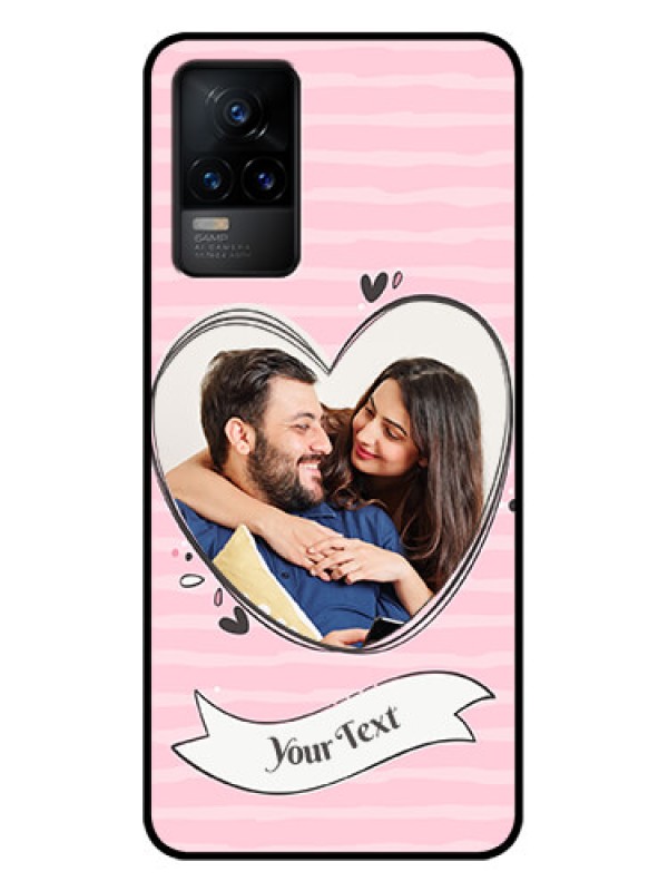 Custom Vivo Y73 Custom Metal Phone Case - Vintage Heart Design
