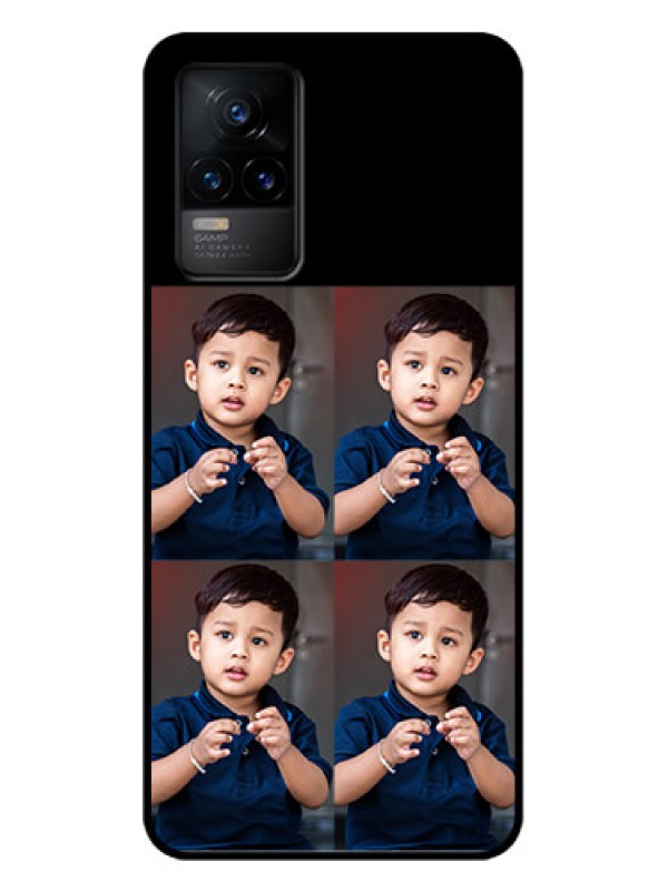 Custom Vivo Y73 Custom Metal Phone Case - 4 Image Holder Design
