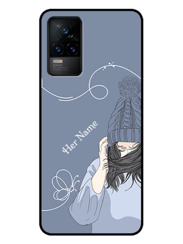 Custom Vivo Y73 Custom Metal Phone Case - Girl In Winter Outfit Design