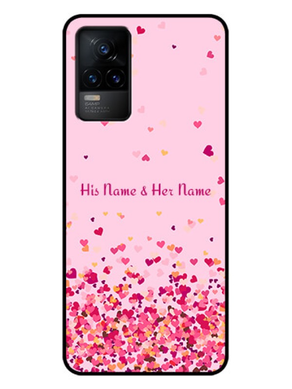 Custom Vivo Y73 Custom Metal Phone Case - Floating Hearts Design
