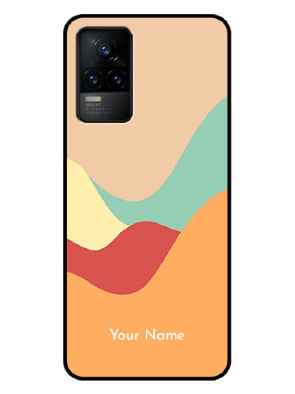 Custom Vivo Y73 Custom Metal Phone Case - Ocean Waves Multi - Colour Design
