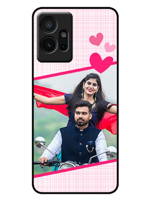 Custom Vivo Y75 5G Custom Metal Phone Case - Love Shape Heart Design