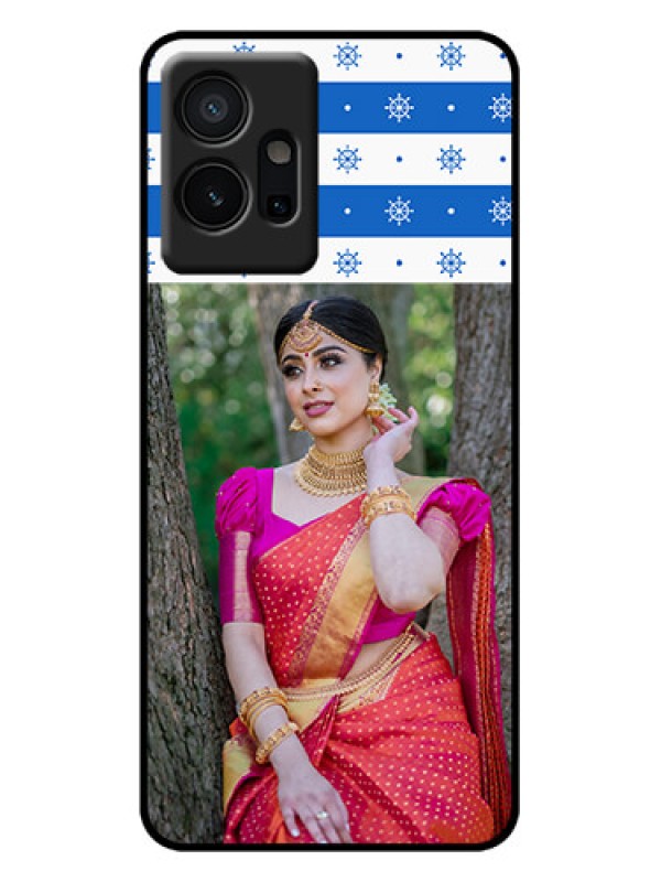 Custom Vivo Y75 5G Custom Metal Phone Case - Snow Pattern Design