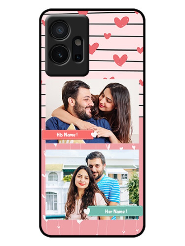 Custom Vivo Y75 5G Custom Metal Phone Case - Photo With Heart Design