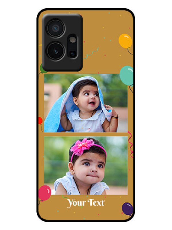 Custom Vivo Y75 5G Custom Metal Phone Case - Image Holder With Birthday Celebrations Design