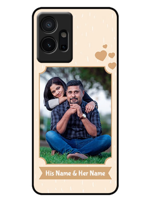 Custom Vivo Y75 5G Custom Metal Phone Case - With Confetti Love Design