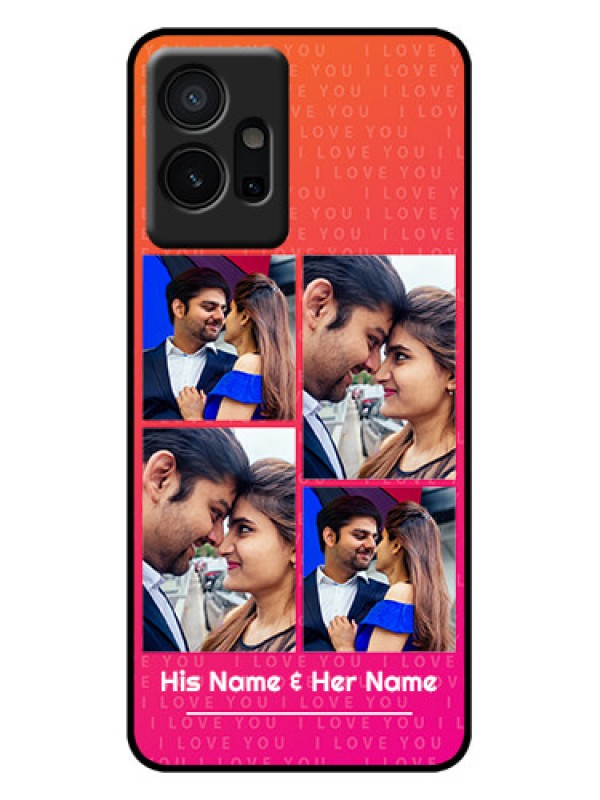 Custom Vivo Y75 5G Custom Metal Phone Case - I Love You Pink Design