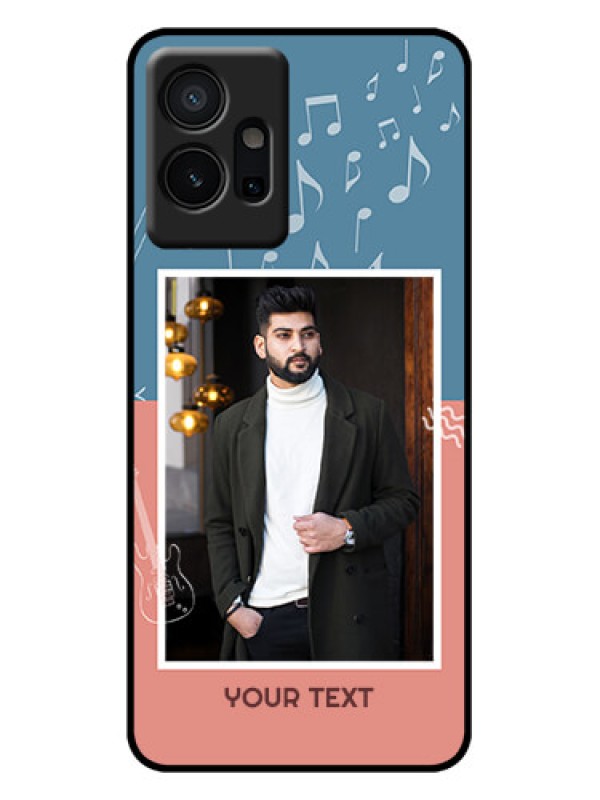 Custom Vivo Y75 5G Custom Metal Phone Case - With Color Musical Note Design