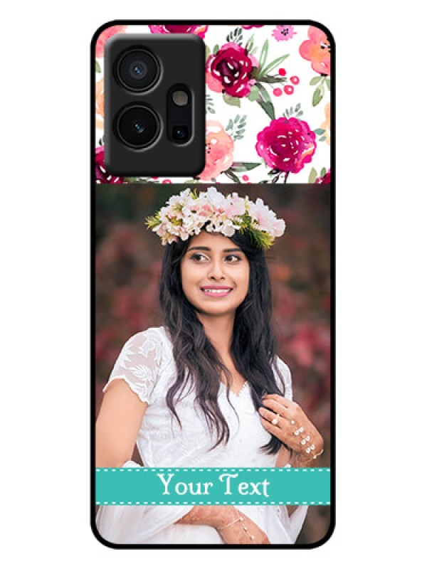 Custom Vivo Y75 5G Custom Metal Phone Case - Water Colors Floral Design