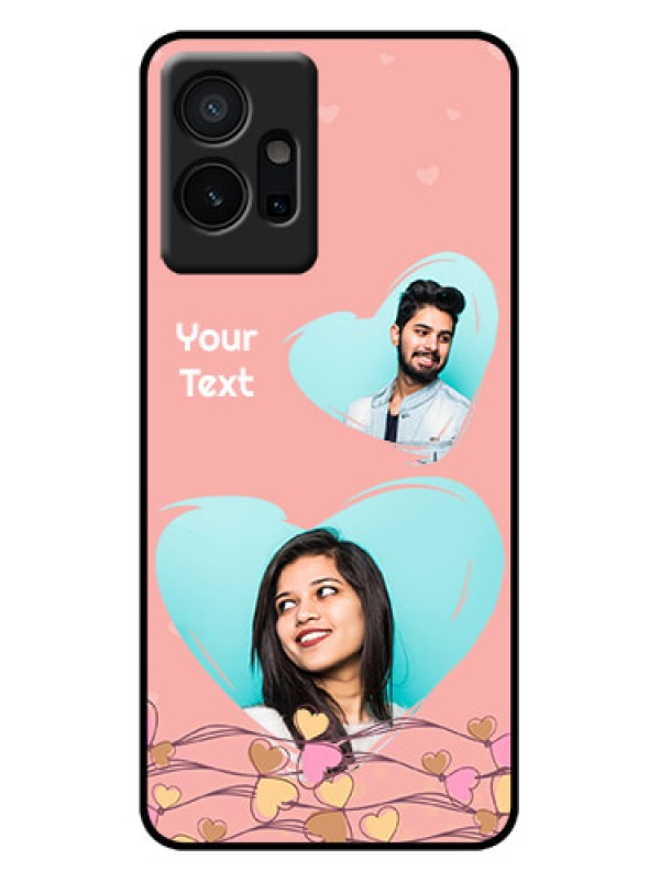 Custom Vivo Y75 5G Custom Metal Phone Case - Love Doodle Design