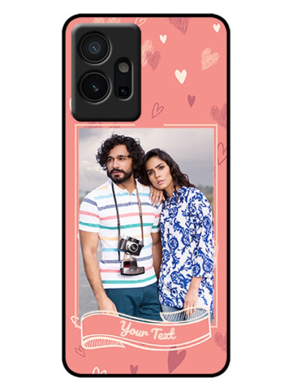 Custom Vivo Y75 5G Custom Metal Phone Case - Love Doodle Art Design