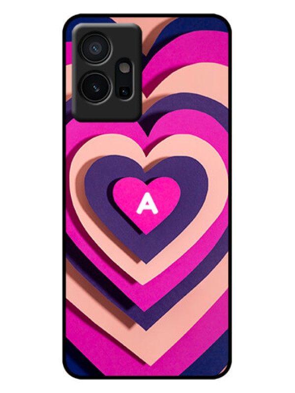 Custom Vivo Y75 5G Custom Metal Phone Case - Cute Heart Pattern Design