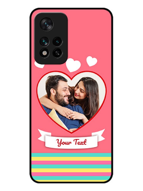 Custom Xiaomi 11i 5G Custom Metal Phone CaseLove Shapes Doodle Design