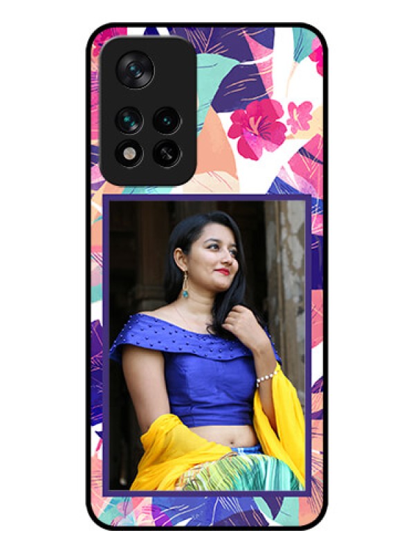 Custom Xiaomi 11i 5G Custom Metal Phone CaseAbstract Floral Design