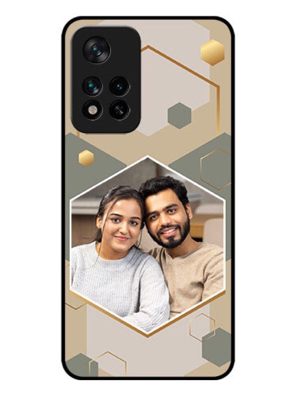 Custom Xiaomi 11i 5G Custom Metal Phone CaseStylish Hexagon Pattern Design