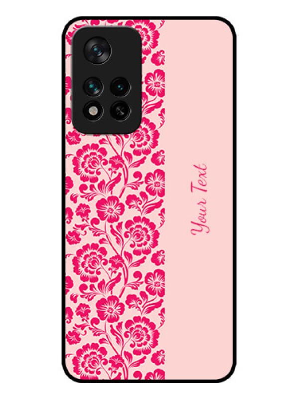 Custom Xiaomi 11i 5G Custom Metal Phone CaseAttractive Floral Pattern Design