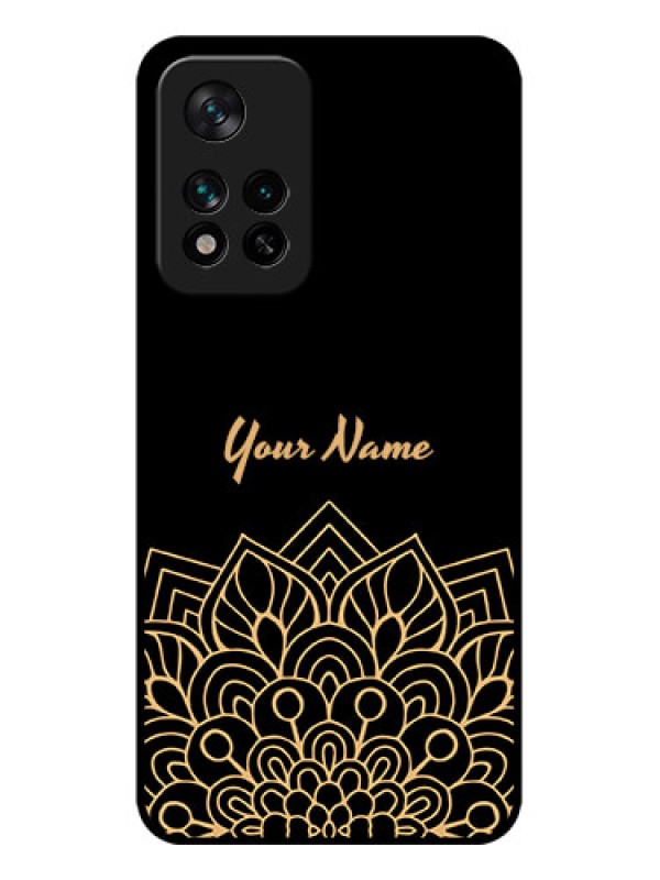 Custom Xiaomi 11i 5G Custom Metal Phone CaseGolden Mandala Design