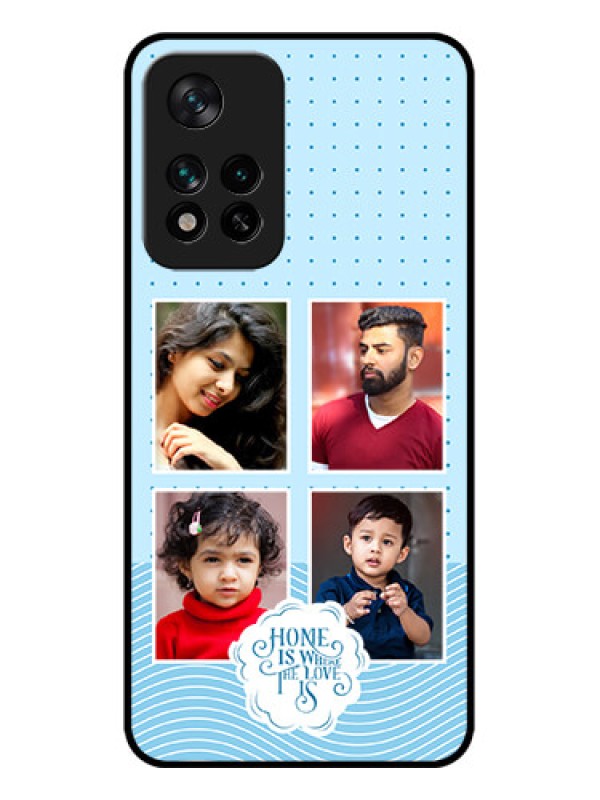 Custom Xiaomi 11i 5G Custom Metal Phone CaseCute Love Quote With 4 Pic Upload Design