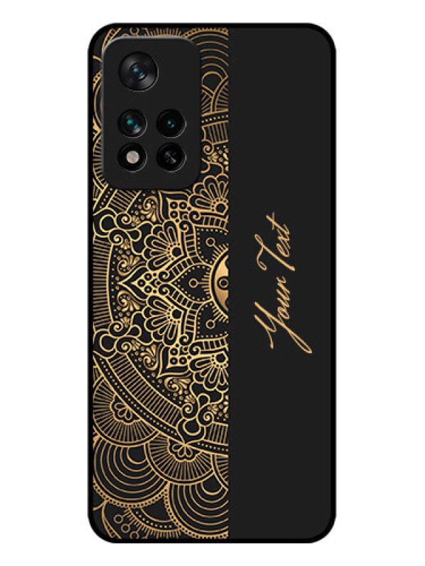 Custom Xiaomi 11i 5G Custom Metal Phone CaseMandala Art With Custom Text Design