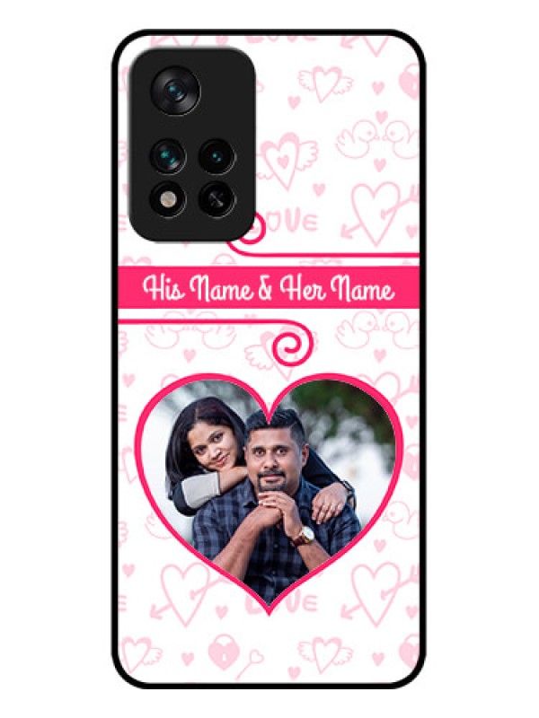 Custom Xiaomi 11i Hypercharge 5G Custom Metal Phone Case - Heart Shape Love Design