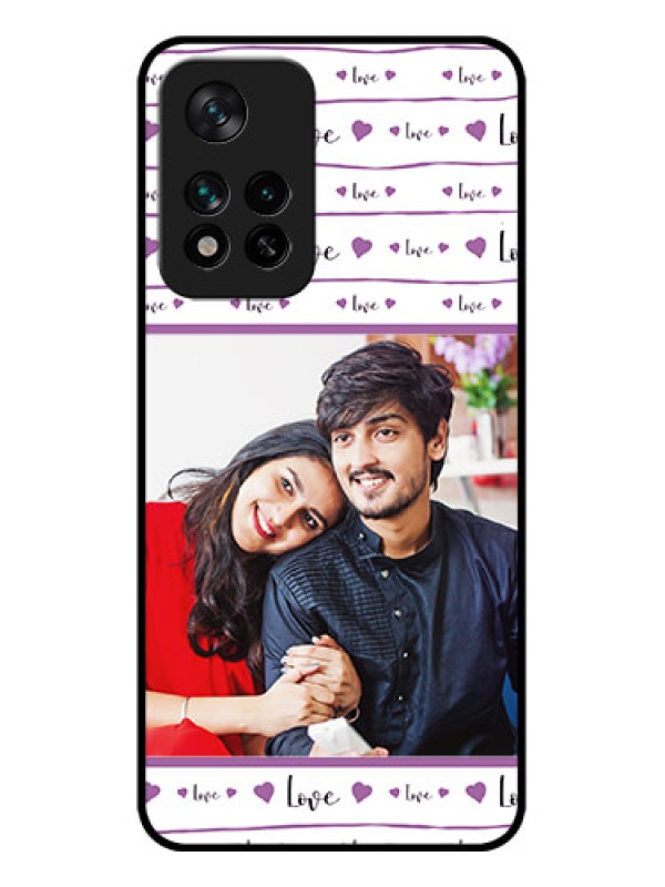 Custom Xiaomi 11i Hypercharge 5G Custom Metal Phone Case - Couples Heart Design