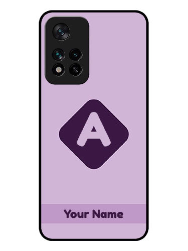 Custom Xiaomi 11i Hypercharge 5G Custom Metal Phone Case - Custom Letter In Curved Badge Design