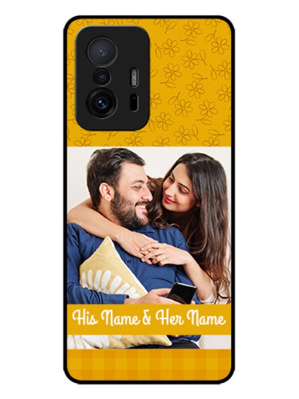 Custom Xiaomi 11T Pro 5G Custom Metal Phone CaseYellow Floral Design