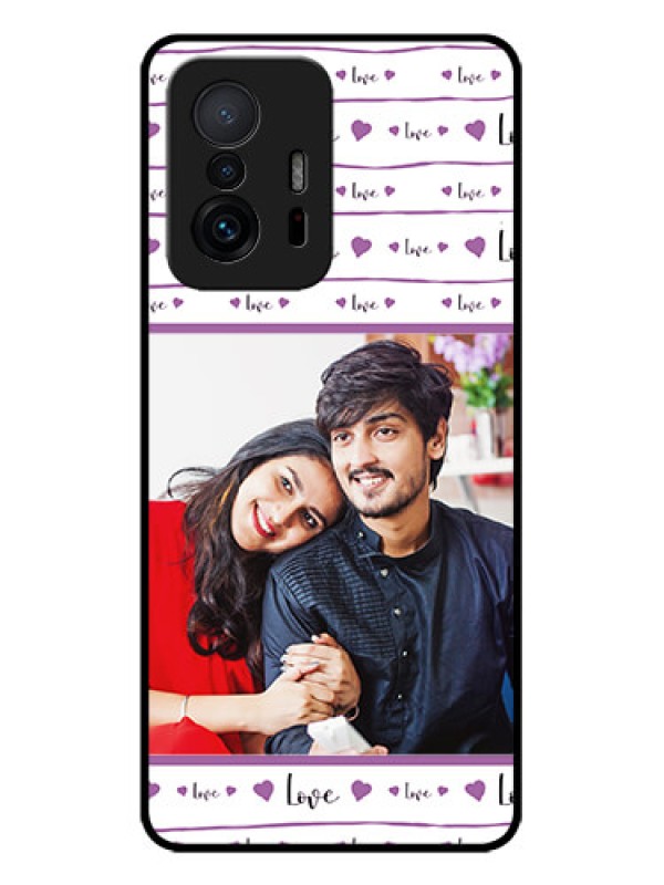 Custom Xiaomi 11T Pro 5G Custom Metal Phone CaseCouples Heart Design
