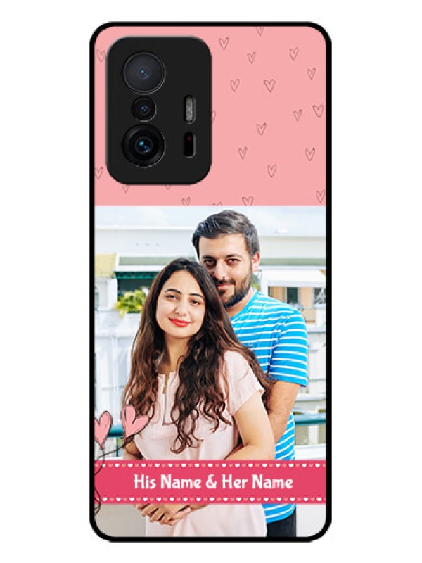 Custom Xiaomi 11T Pro 5G Custom Metal Phone CaseLove Design Peach Color