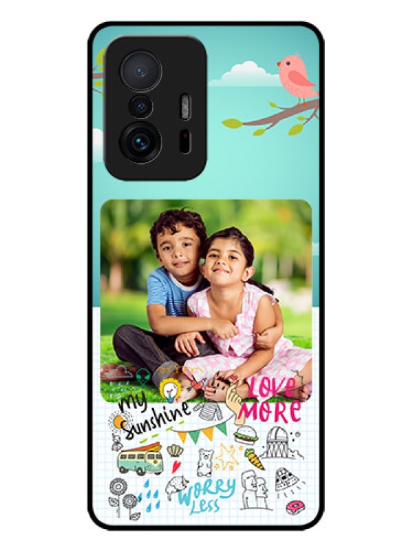 Custom Xiaomi 11T Pro 5G Custom Metal Phone CaseDoodle Love Design