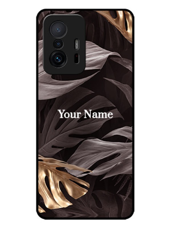 Custom Xiaomi 11T Pro 5G Custom Metal Phone CaseWild Leaves Digital Paint Design