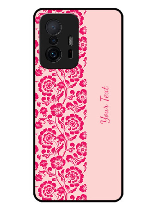 Custom Xiaomi 11T Pro 5G Custom Metal Phone CaseAttractive Floral Pattern Design