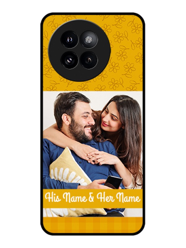 Custom Xiaomi 14 Civi Custom Metal Phone Case - Yellow Floral Design