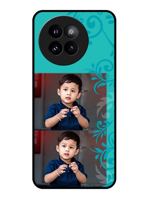 Custom Xiaomi 14 Civi Custom Metal Phone CaseWhite And Blue Abstract Design