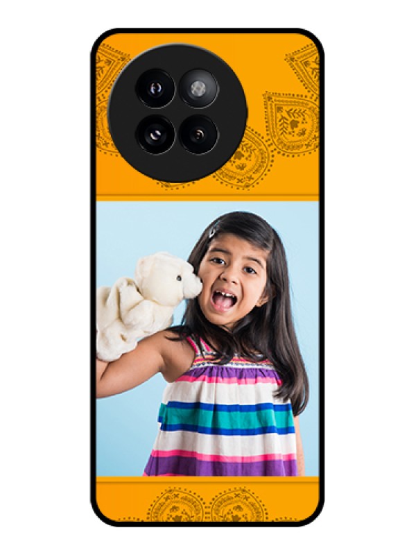 Custom Xiaomi 14 Civi Custom Metal Phone CaseWith Photo And Green Floral Design