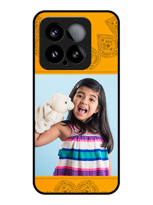 Custom Xiaomi 15 5G Custom Metal Phone Case - White And Blue Abstract Design