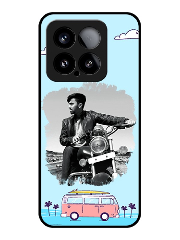 Custom Xiaomi 15 5G Custom Metal Phone Case - Simple Blue Color Design