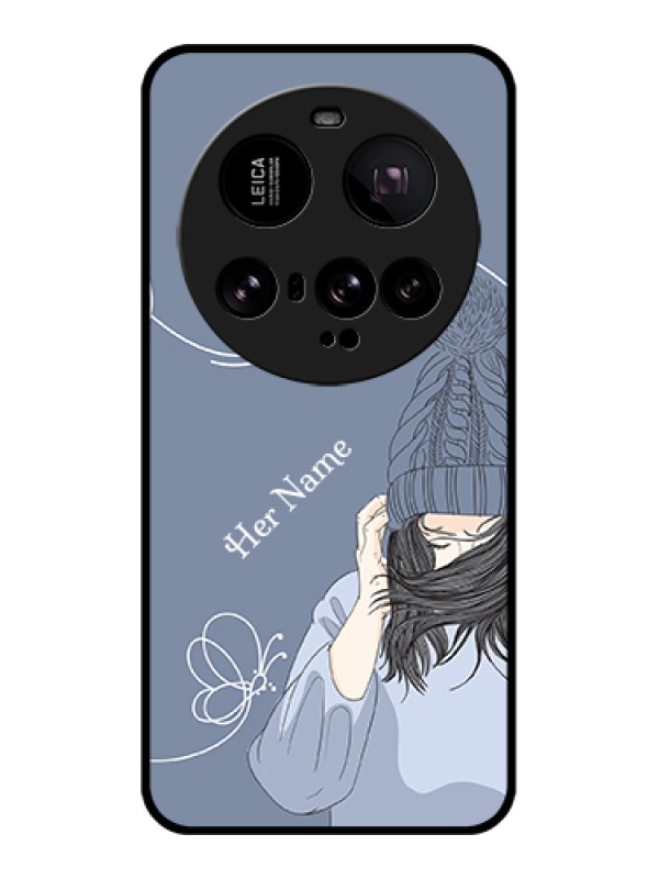 Custom Xiaomi 15 Ultra 5G Custom Metal Phone CaseWhite And Blue Abstract Design