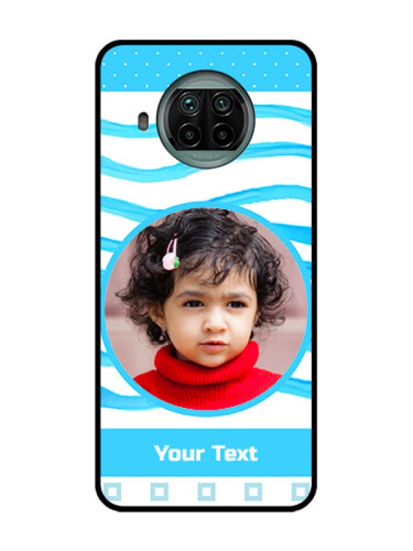 Custom Xiaomi Mi 10I 5G Custom Metal Phone Case - Simple Blue Case Design