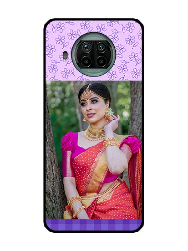 Custom Xiaomi Mi 10I 5G Custom Metal Phone Case - Purple Floral Design