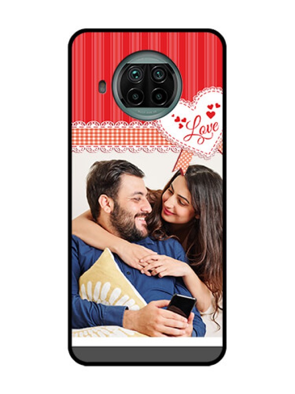 Custom Xiaomi Mi 10I 5G Custom Metal Phone Case - Red Love Pattern Design