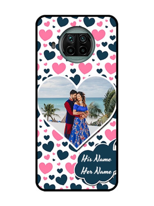 Custom Xiaomi Mi 10I 5G Custom Metal Phone Case - Pink and Blue Heart Design