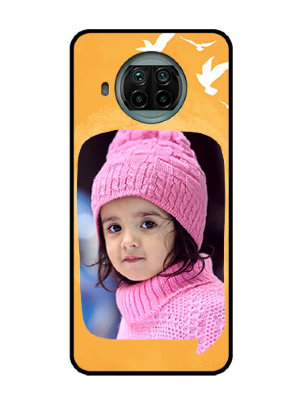 Custom Xiaomi Mi 10I 5G Custom Metal Phone Case - Water Color Design With Bird Icons