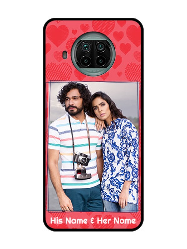 Custom Xiaomi Mi 10I 5G Custom Metal Phone Case - With Red Heart Symbols Design