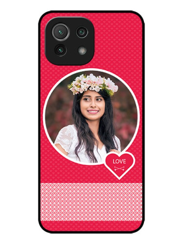 Custom Xiaomi Mi 11 Lite NE 5G Custom Metal Phone Case - Pink Color Pattern Design