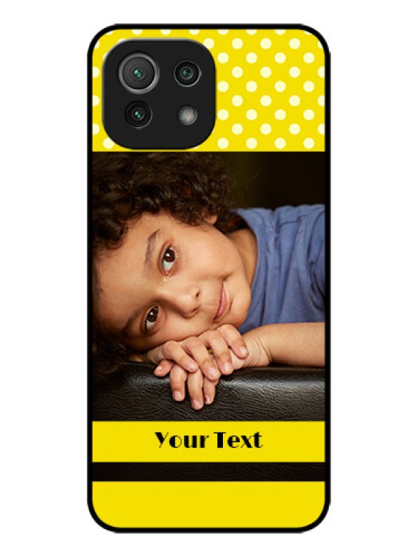Custom Xiaomi Mi 11 Lite NE 5G Custom Metal Phone Case - Bright Yellow Case Design