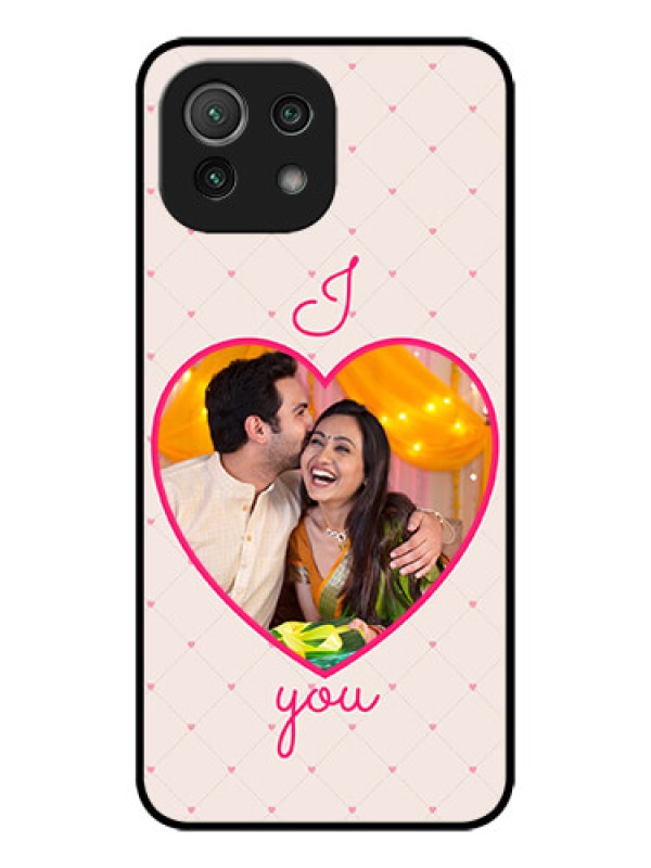 Custom Xiaomi Mi 11 Lite NE 5G Custom Metal Phone Case - Heart Shape Design