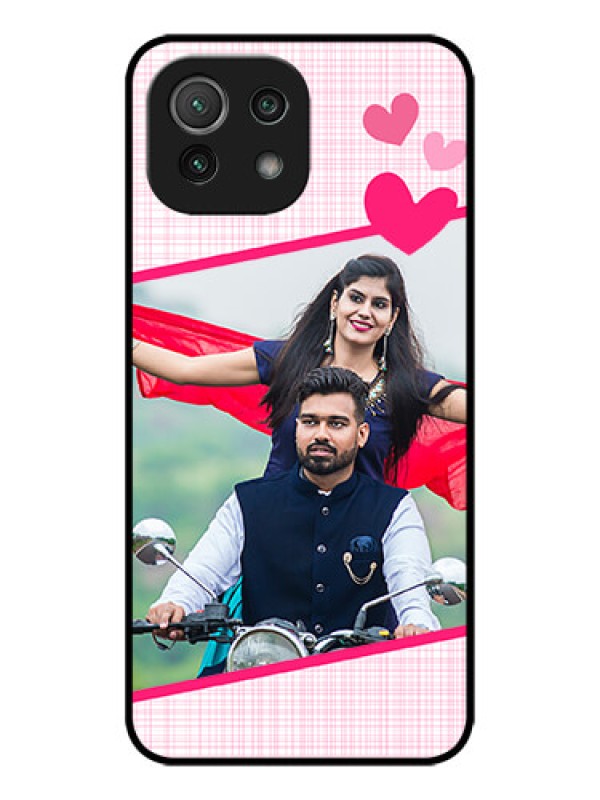 Custom Xiaomi Mi 11 Lite NE 5G Custom Metal Phone Case - Love Shape Heart Design