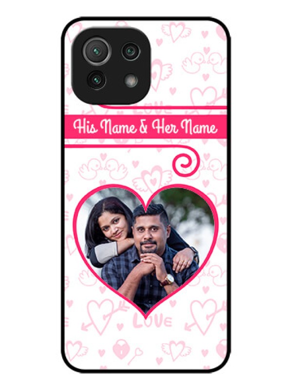 Custom Xiaomi Mi 11 Lite NE 5G Custom Metal Phone Case - Heart Shape Love Design
