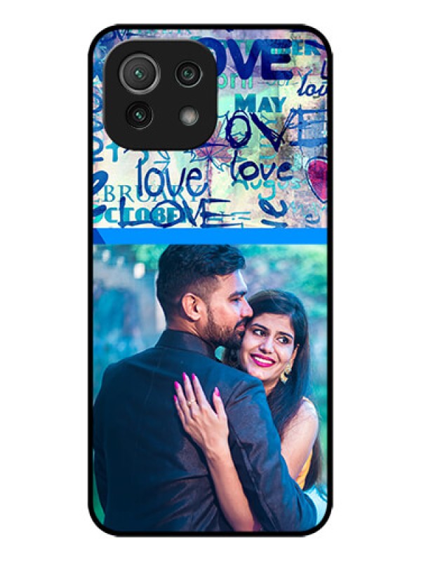 Custom Xiaomi Mi 11 Lite NE 5G Custom Metal Phone Case - Colorful Love Design